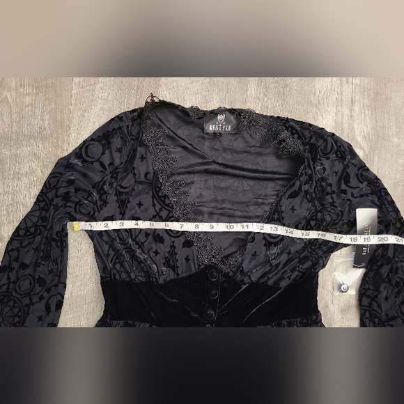 NWT Restyle, Dark Angel Burnout Duster, Black, Large fits like Medium - Picture 9 of 16